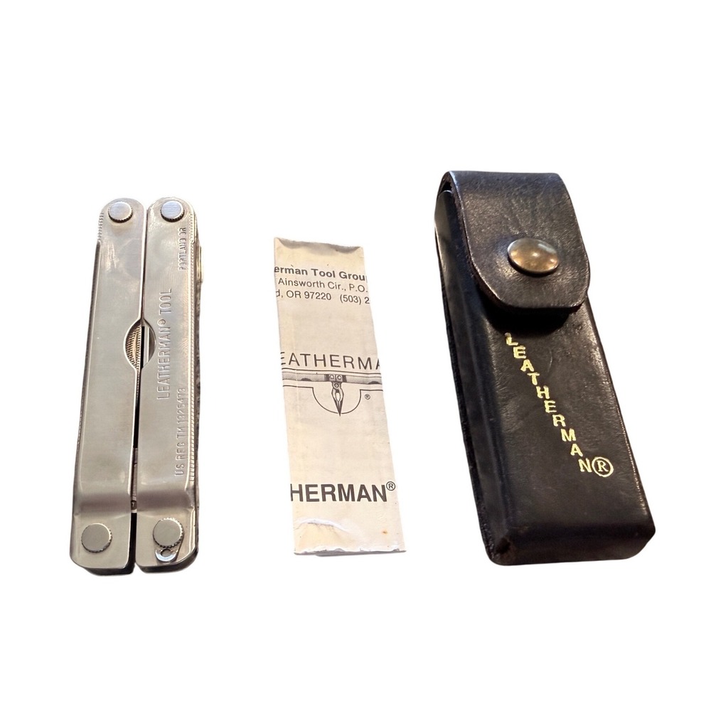 Vintage Leatherman PST Multi-Tool Stainless Steel with Leather Sheath USA Made